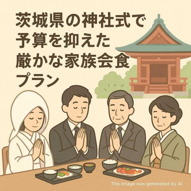 茨城県の神社式で予算を抑えた厳かな家族会食プラン