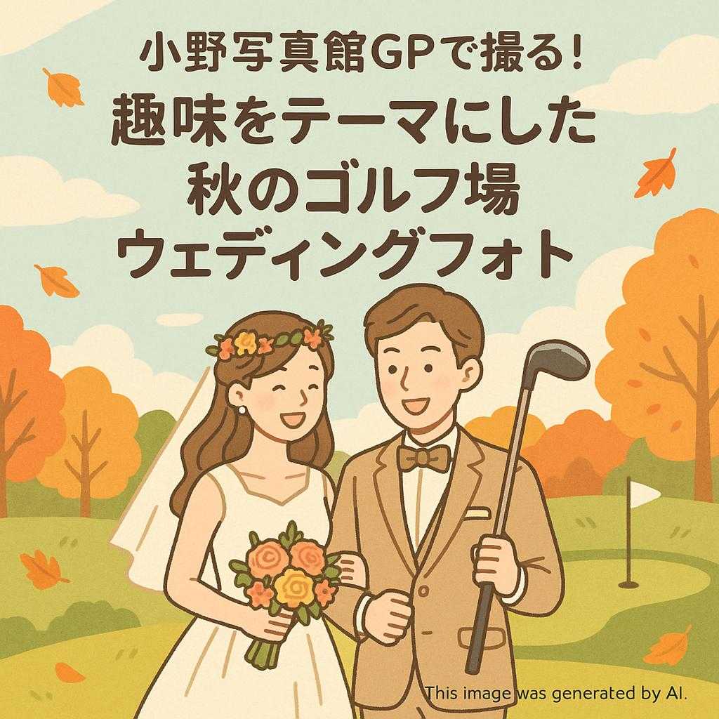 小野写真館GPで撮る！趣味をテーマにした秋のゴルフ場ウェディングフォト