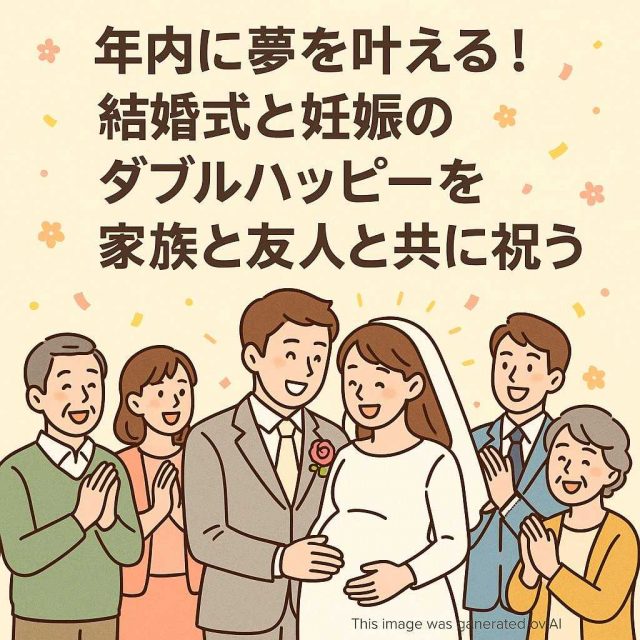 年内に夢を叶える！結婚式と妊娠のダブルハッピーを家族と友人と共に祝う
