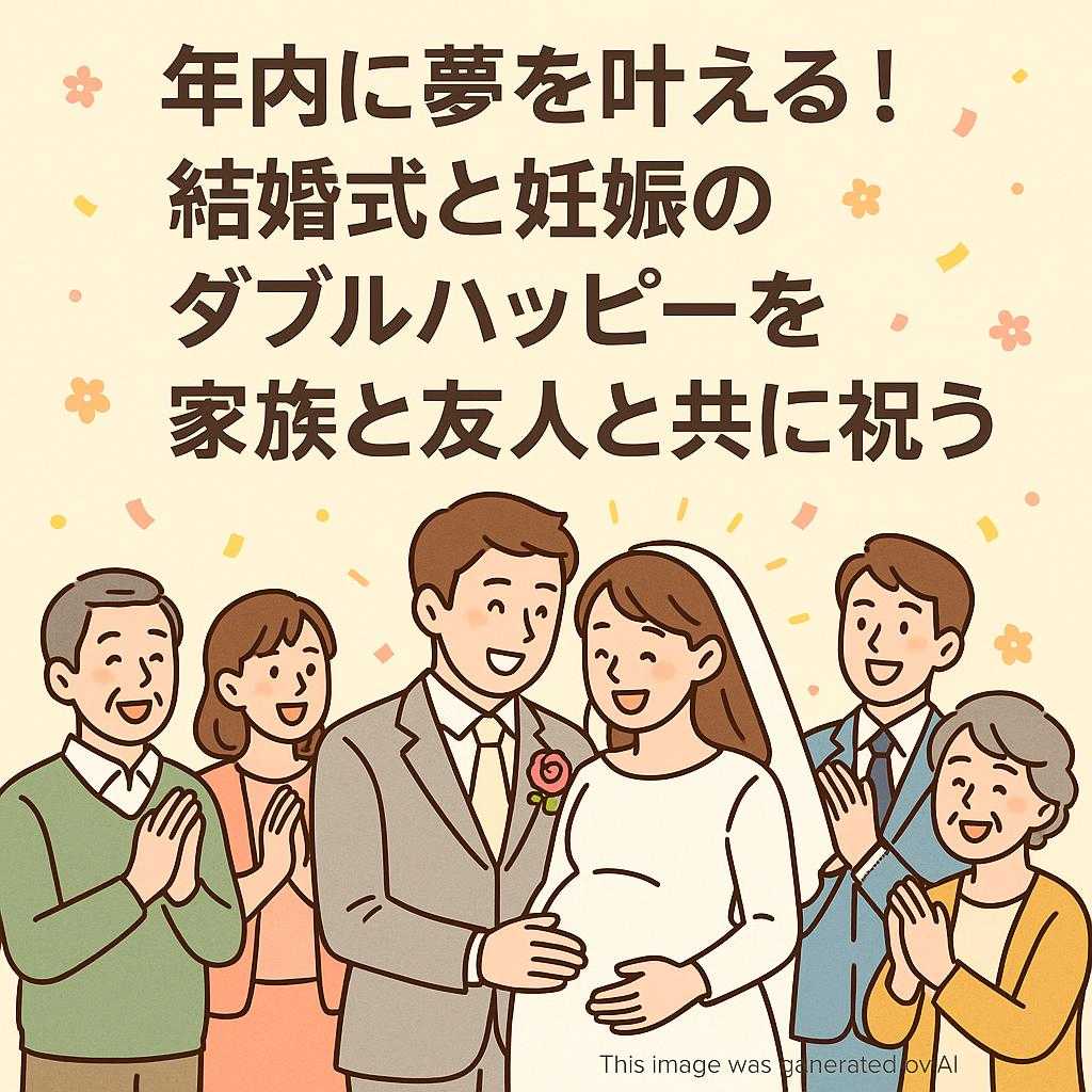 年内に夢を叶える！結婚式と妊娠のダブルハッピーを家族と友人と共に祝う