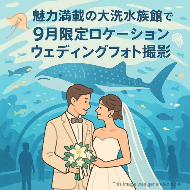 魅力満載の大洗水族館で9月限定ロケーションウェディングフォト撮影