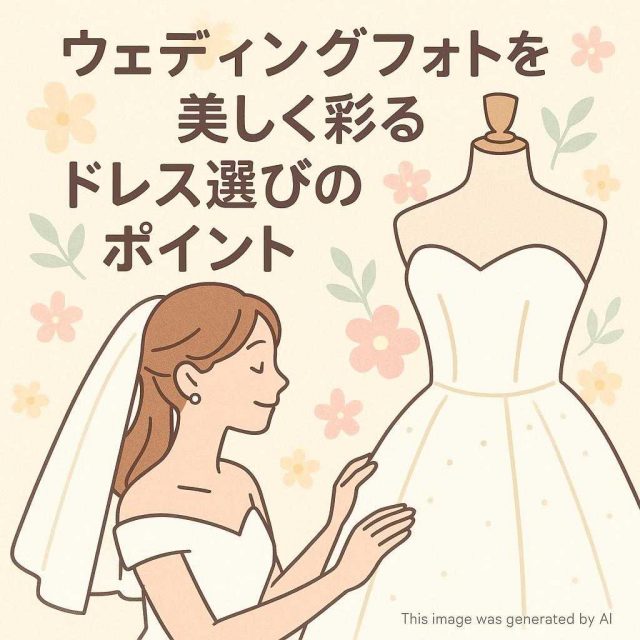 ウェディングフォトを美しく彩るドレス選びのポイント