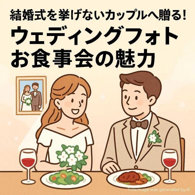 結婚式を挙げないカップルへ贈る！ウェディングフォトお食事会の魅力