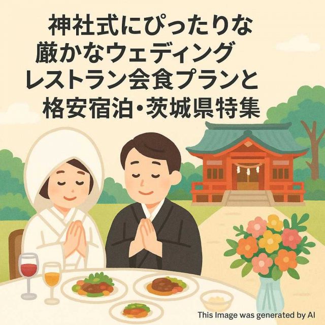 神社式にぴったりな厳かなウェディングレストラン会食プランと格安宿泊・茨城県特集