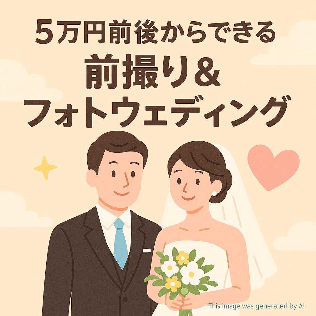 5万円前後からできる前撮り＆フォトウェディング