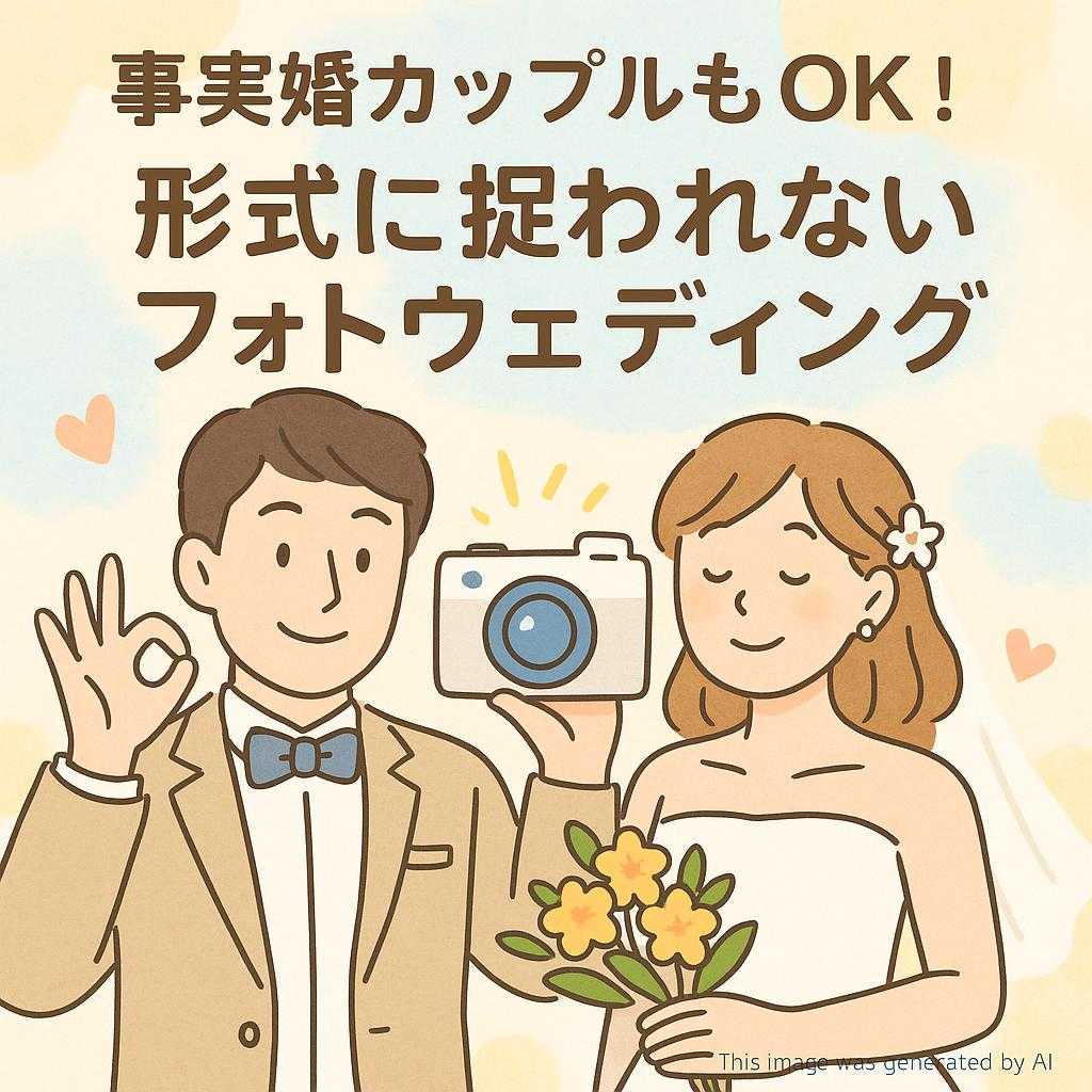 事実婚カップルもOK！形式に捉われないフォトウェディング
