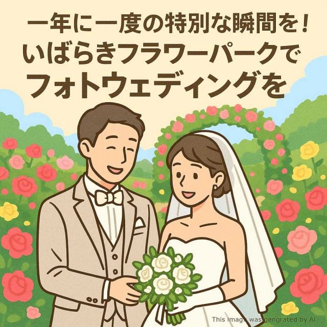 一年に一度の特別な瞬間を! いばらきフラワーパークでフォトウェディングを