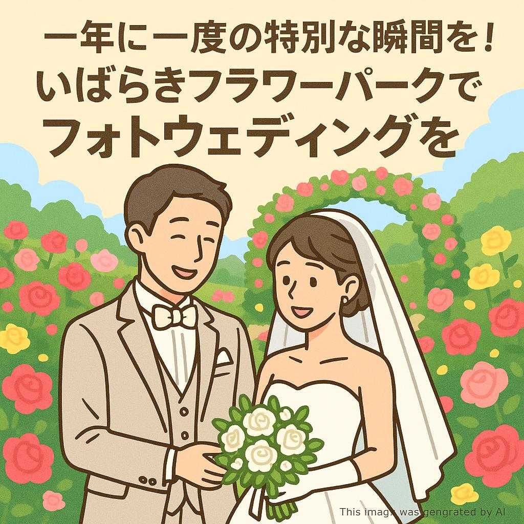 一年に一度の特別な瞬間を! いばらきフラワーパークでフォトウェディングを