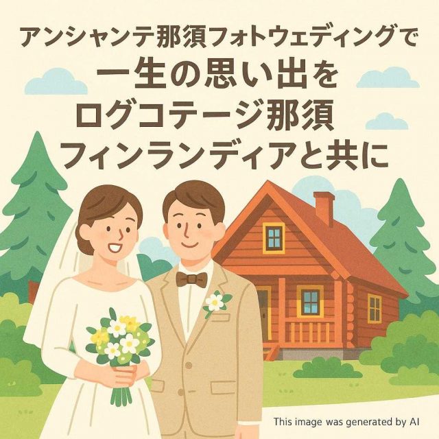 アンシャンテ那須フォトウェディングで一生の思い出をログコテージ那須フィンランディアと共に