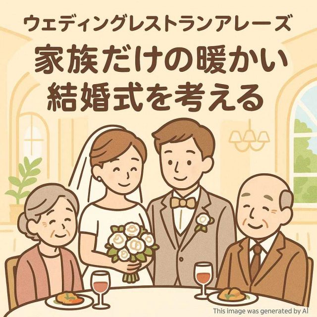 ウェディングレストランアレーズ 家族だけの暖かい結婚式を考える