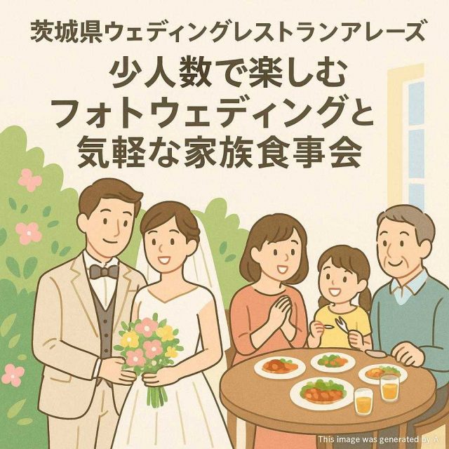 茨城県ウェディングレストランアレーズ 少人数で楽しむフォトウェディングと気軽な家族食事会