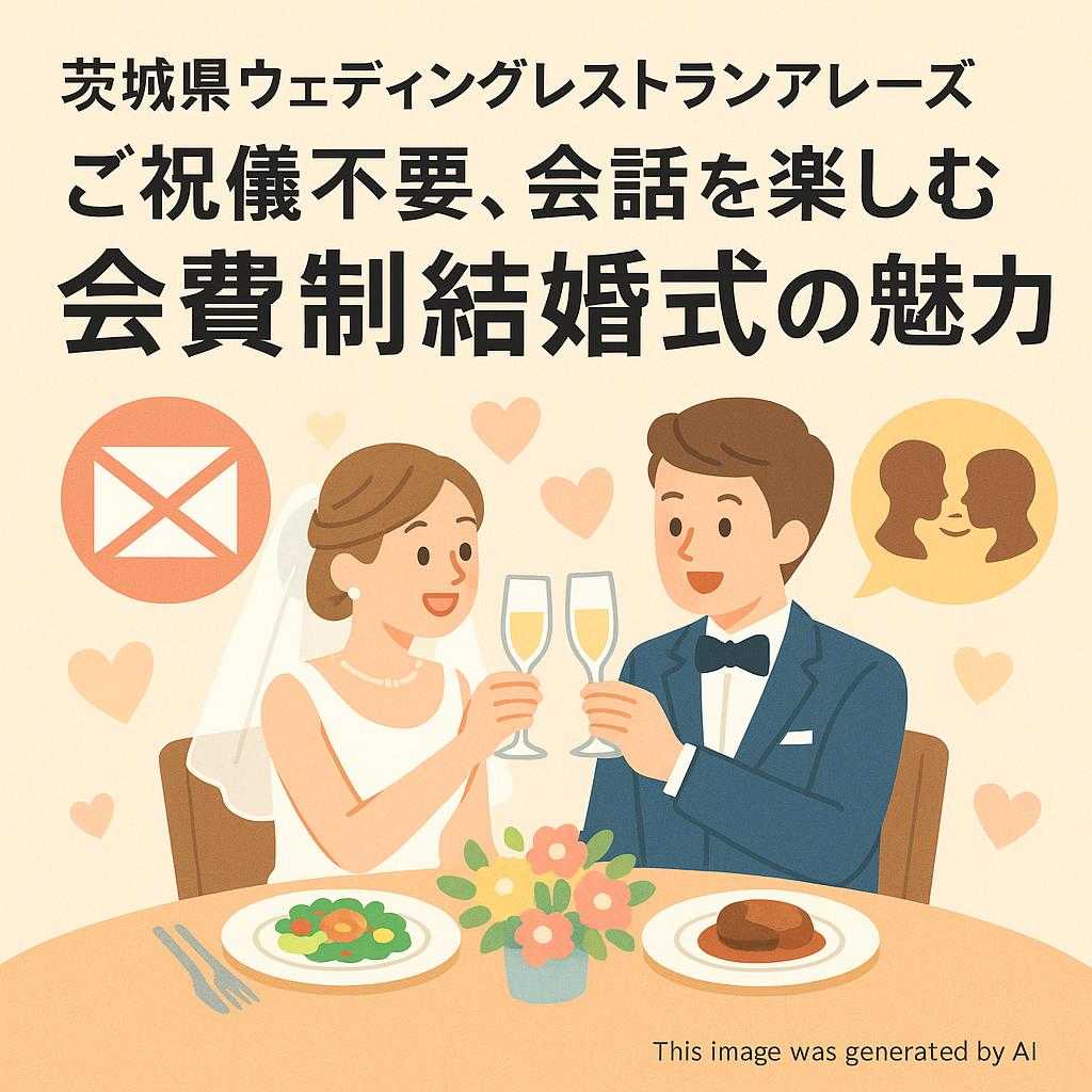 茨城県ウェディングレストランアレーズ ご祝儀不要、会話を楽しむ会費制結婚式の魅力