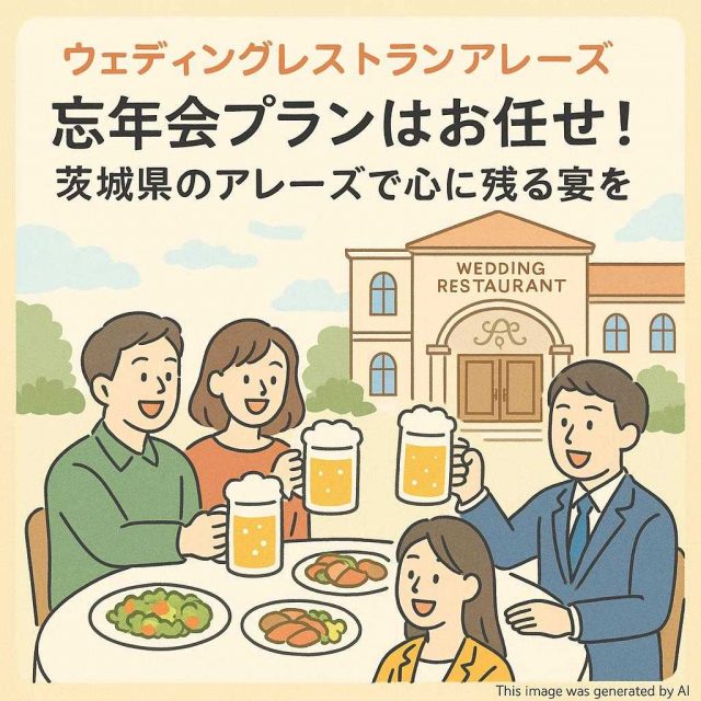 ウェディングレストランアレーズ 忘年会プランはお任せ！茨城県のアレーズで心に残る宴を