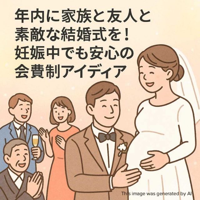 年内に家族と友人と素敵な結婚式を！妊娠中でも安心の会費制アイディア