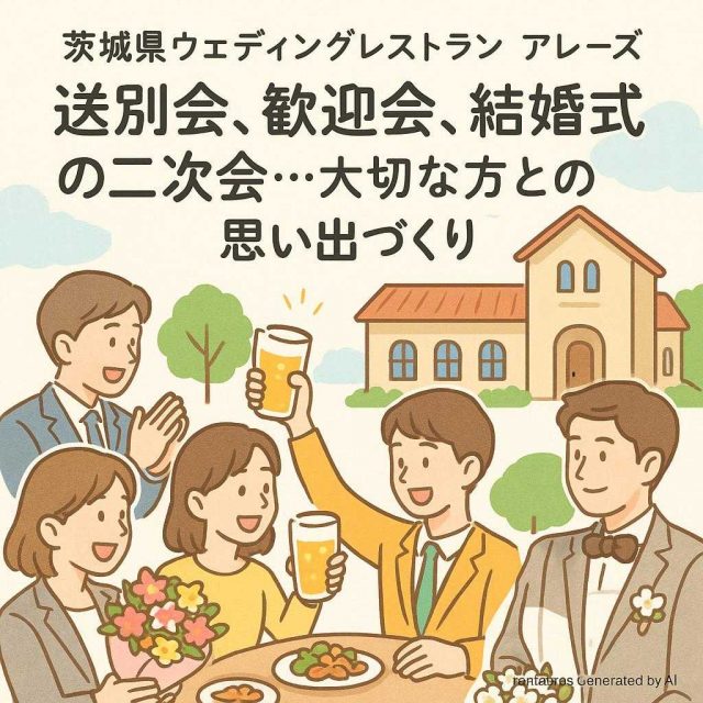 茨城県ウェディングレストラン アレーズ 送別会、歓迎会、結婚式の二次会… 大切な方との思い出づくり