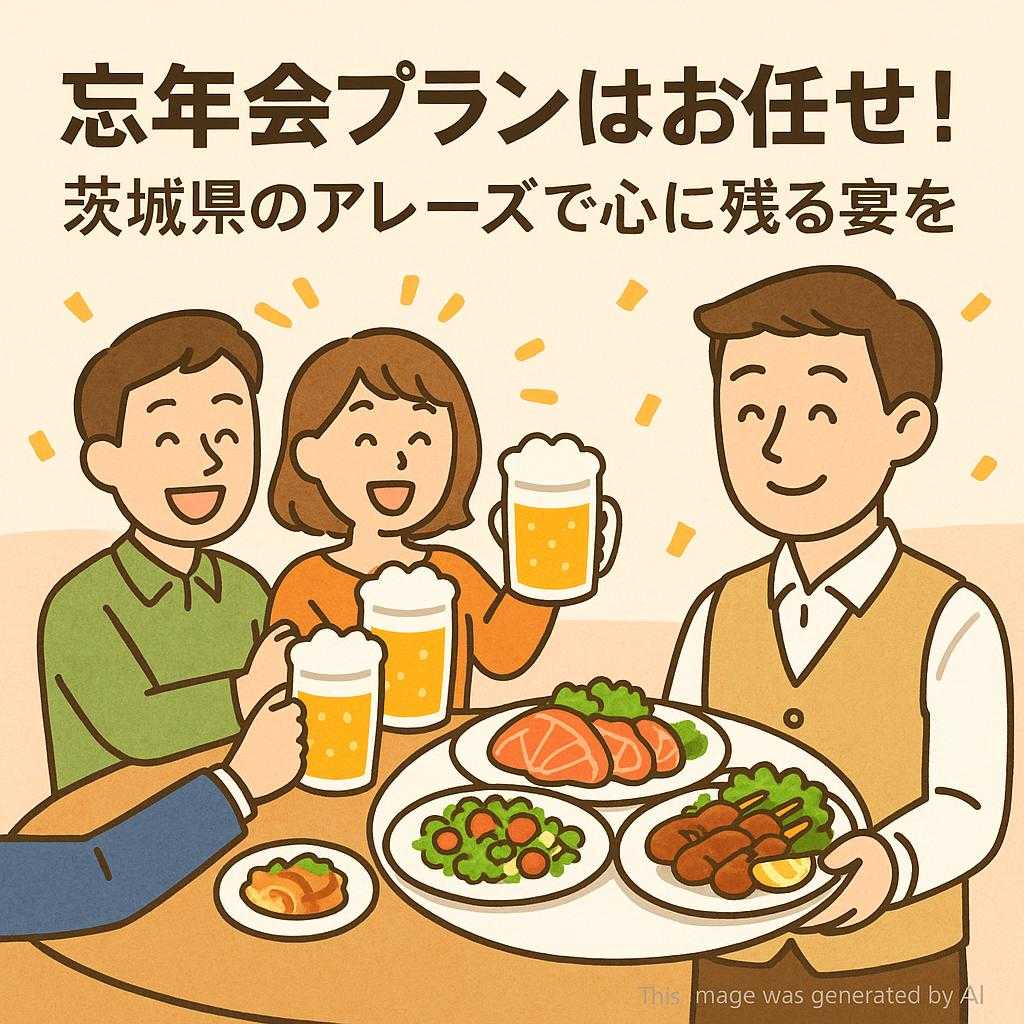 忘年会プランはお任せ！茨城県のアレーズで心に残る宴を