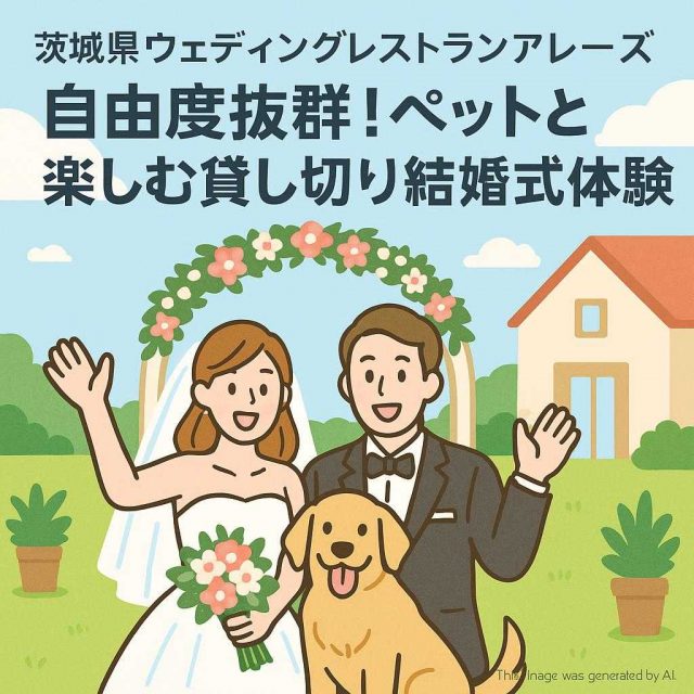 茨城県ウェディングレストランアレーズ 自由度抜群！ペットと楽しむ貸し切り結婚式体験