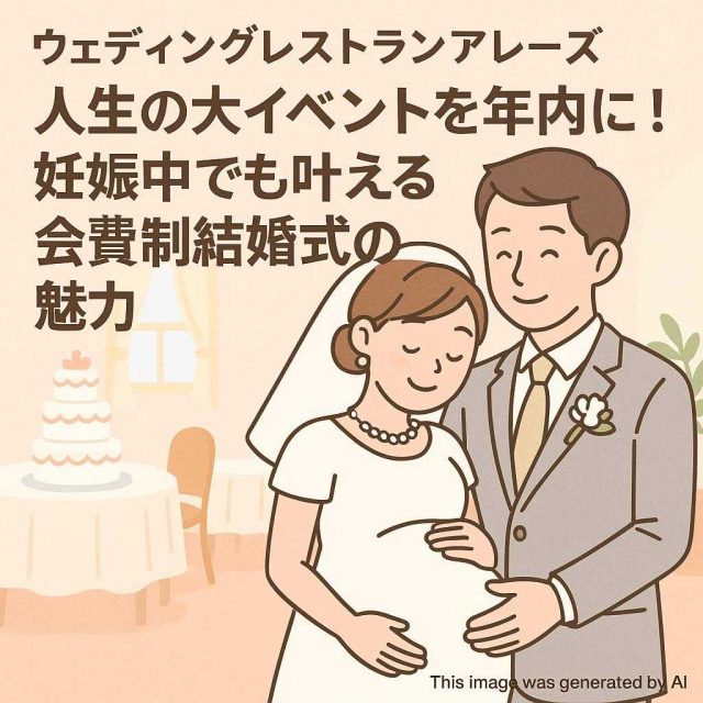 ウェディングレストランアレーズ 人生の大イベントを年内に！妊娠中でも叶える会費制結婚式の魅力