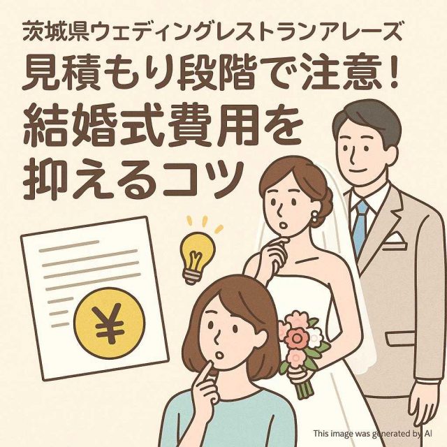 茨城県ウェディングレストランアレーズ 見積もり段階で注意！結婚式費用を抑えるコツ