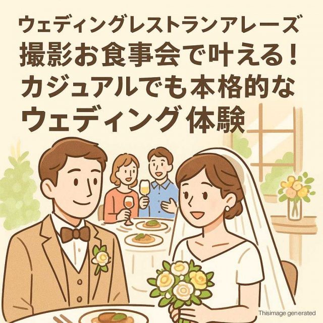 ウェディングレストランアレーズ 撮影お食事会で叶える！カジュアルでも本格的なウェディング体験