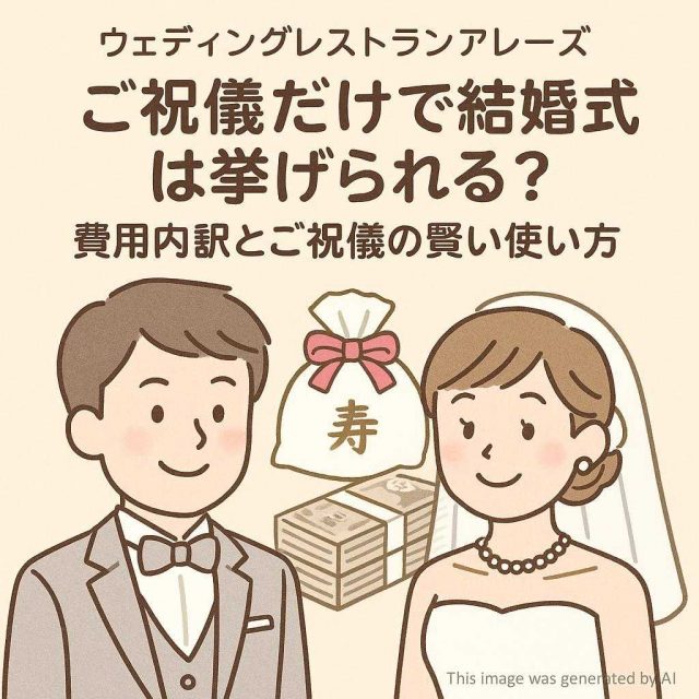 ウェディングレストランアレーズ 「ご祝儀だけで結婚式は挙げられる？費用内訳とご祝儀の賢い使い方」