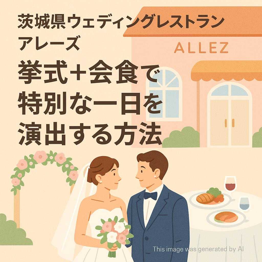茨城県ウェディングレストランアレーズ 挙式+会食で特別な一日を演出する方法