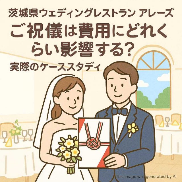 茨城県ウェディングレストラン アレーズ ご祝儀は費用にどれくらい影響する？実際のケーススタディ