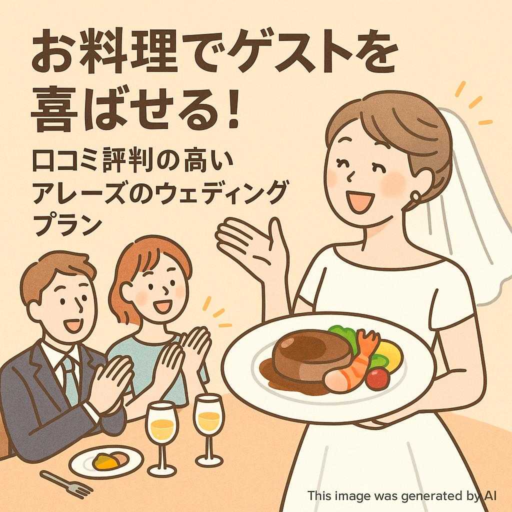 お料理でゲストを喜ばせる！口コミ評判の高いアレーズのウェディングプラン
