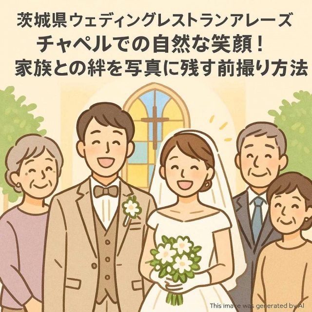 茨城県ウェディングレストランアレーズ チャペルでの自然な笑顔！家族との絆を写真に残す前撮り方法