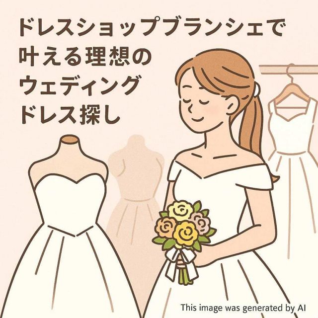 ドレスショップブランシェで叶える理想のウェディングドレス探し