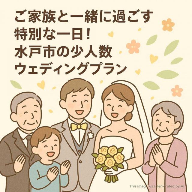 ご家族と一緒に過ごす特別な一日！水戸市の少人数ウェディングプラン