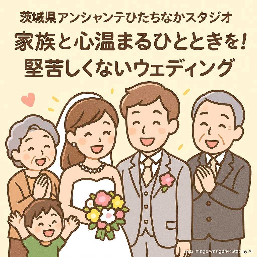 茨城県アンシャンテひたちなかスタジオ 家族と心温まるひとときを！堅苦しくないウェディング