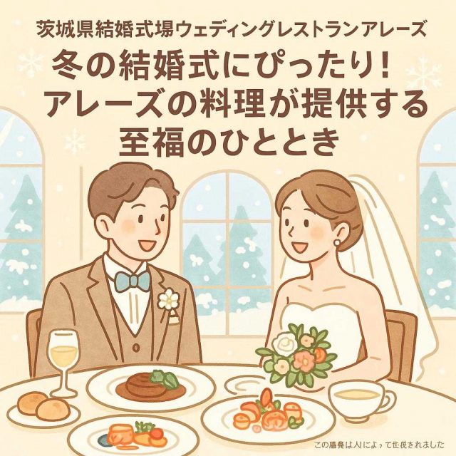 茨城県結婚式場ウェディングレストランアレーズ 冬の結婚式にぴったり！アレーズの料理が提供する至福のひととき