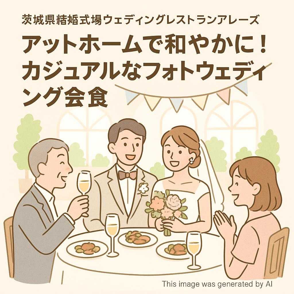 茨城県結婚式場ウェディングレストランアレーズ アットホームで和やかに!カジュアルなフォトウェディング会食
