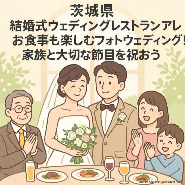 茨城県結婚式ウェディングレストランアレーズ お食事も楽しむフォトウェディング！家族と大切な節目を祝おう