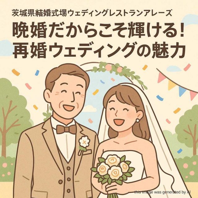 茨城県結婚式場ウェディングレストランアレーズ 晩婚だからこそ輝ける！再婚ウェディングの魅力