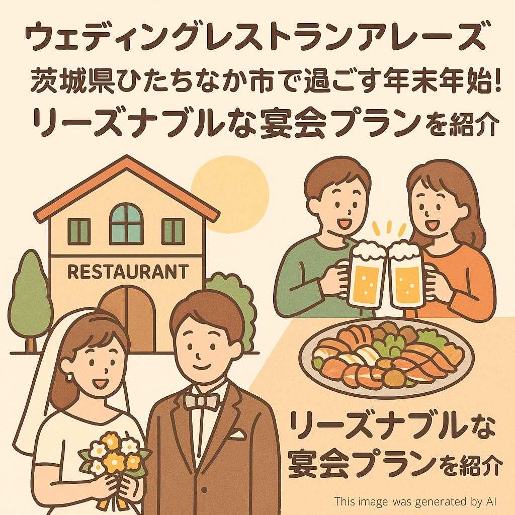 ウェディングレストランアレーズ 茨城県ひたちなか市で過ごす年末年始！リーズナブルな宴会プランを紹介