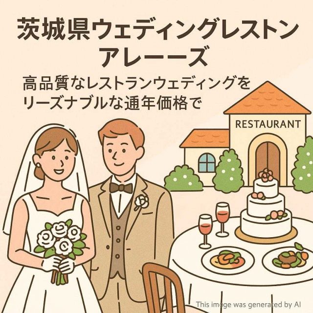 茨城県ウェディングレストランアレーズ「高品質なレストランウェディングをリーズナブルな通年価格で」