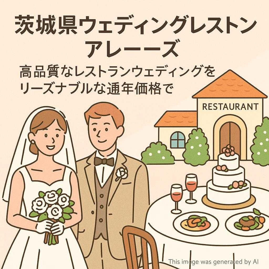 茨城県ウェディングレストランアレーズ「高品質なレストランウェディングをリーズナブルな通年価格で」
