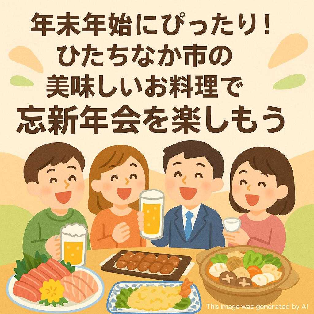 年末年始にぴったり！ひたちなか市の美味しいお料理で忘新年会を楽しもう
