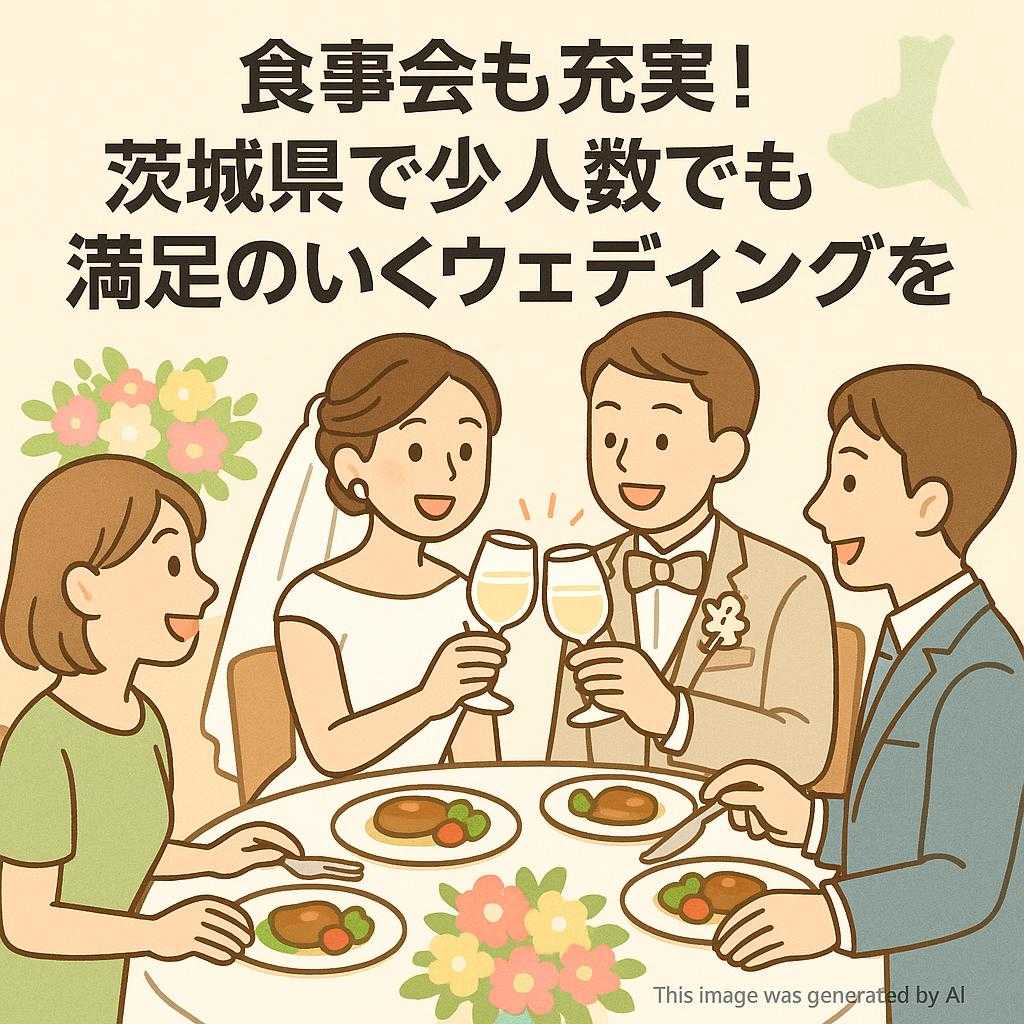 食事会も充実！茨城県で少人数でも満足のいくウェディングを