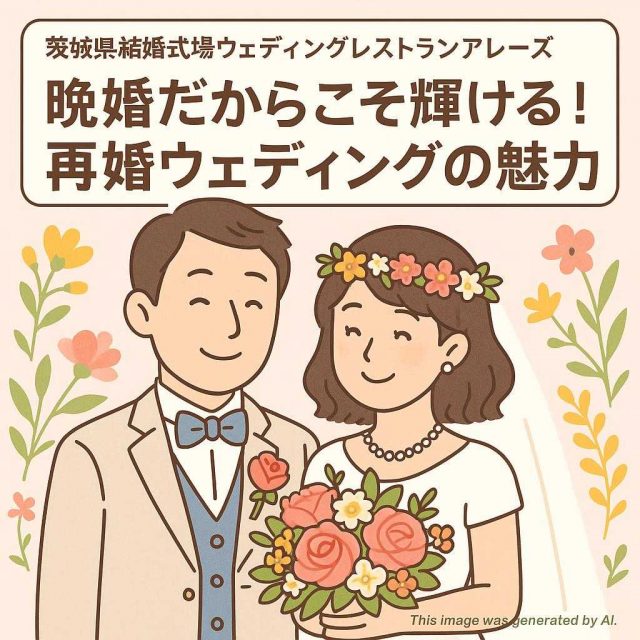 茨城県結婚式場ウェディングレストランアレーズ 晩婚だからこそ輝ける！再婚ウェディングの魅力
