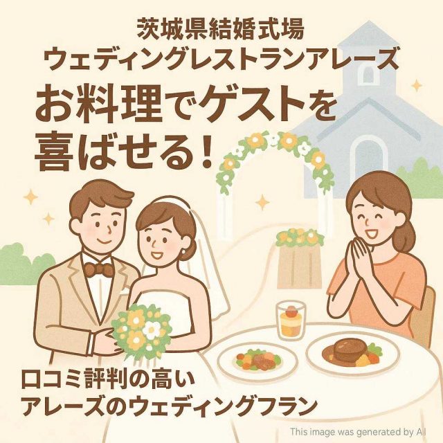 茨城県結婚式場 ウェディングレストランアレーズ お料理でゲストを喜ばせる！口コミ評判の高いアレーズのウェディングプラン