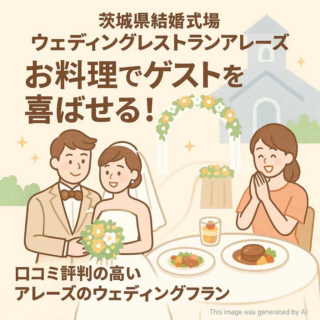 茨城県結婚式場 ウェディングレストランアレーズ お料理でゲストを喜ばせる！口コミ評判の高いアレーズのウェディングプラン