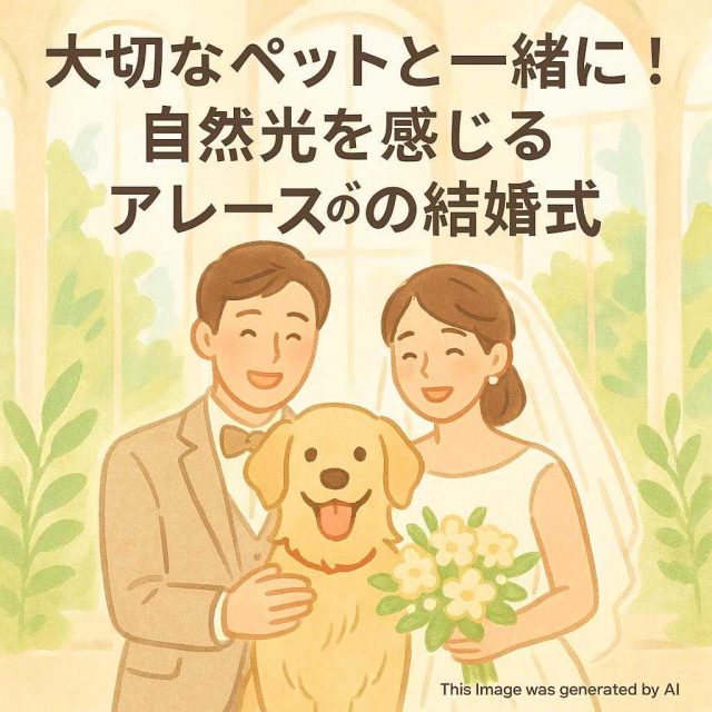 大切なペットと一緒に！自然光を感じるアレーズの結婚式