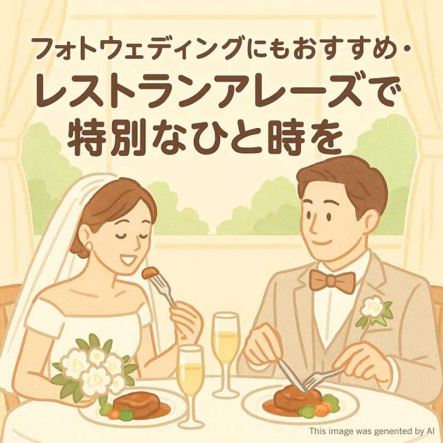 フォトウェディングにもおすすめ・レストランアレーズで特別なひと時を