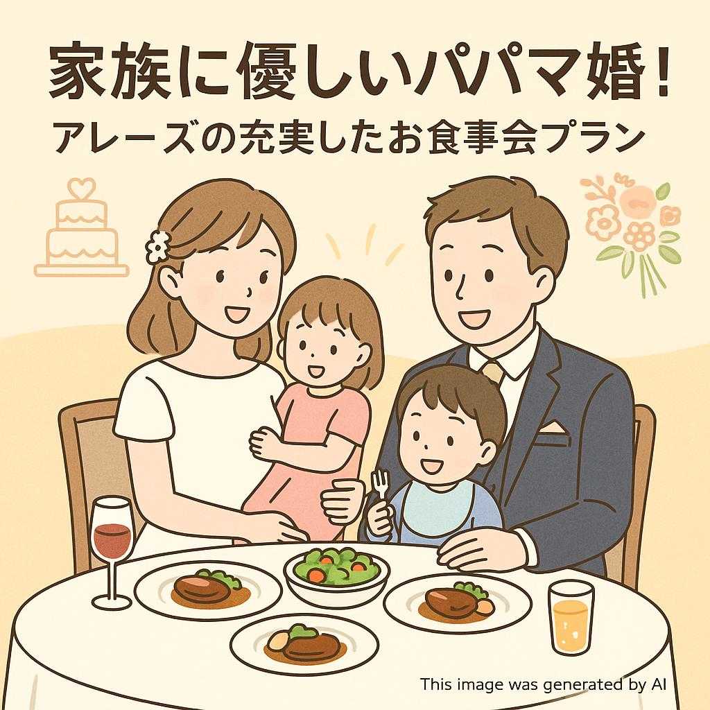 家族に優しいパパママ婚！アレーズの充実したお食事会プラン
