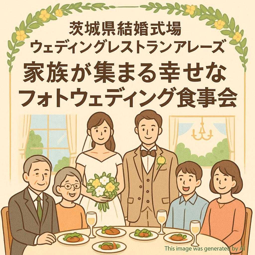 茨城県結婚式場ウェディングレストランアレーズ 家族が集まる幸せなフォトウェディング食事会