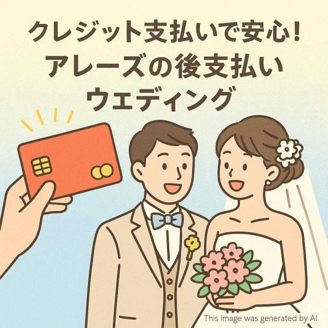 クレジット支払いで安心！アレーズの後支払いウェディング