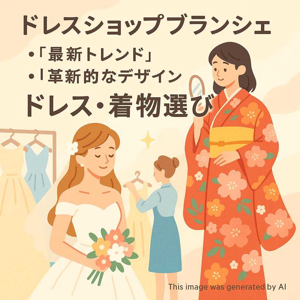 ドレスショップブランシェ 「最新トレンド」「革新的なデザイン」ドレス・着物選び
